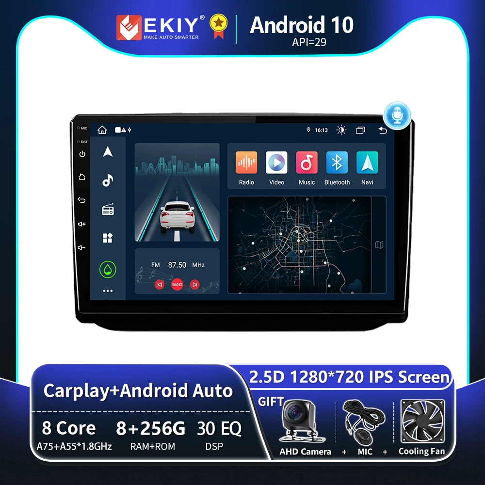 

EKIY T8 8G 256G For Skoda Fabia 2 2007 - 2014 Car Radio Multimedia Video Player Navigation GPS BT Android 10 Auto 4G No 2din DVD