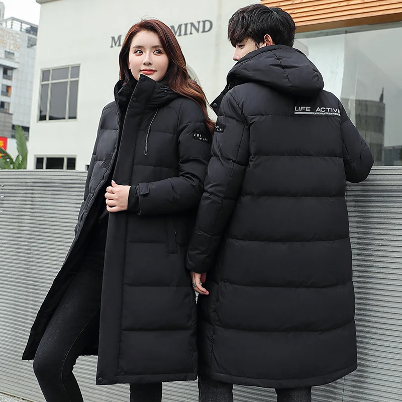 

2023 New Winter Men's Long Solid Color Down Jacket Outdoor Windproof Warm Ski Jacket