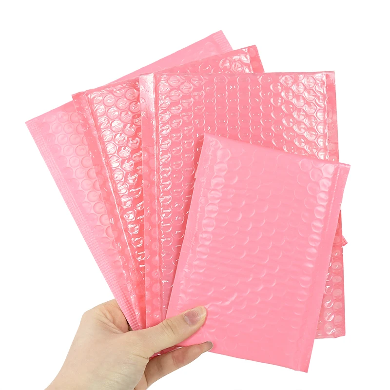 10 шт розовые Пузырьковые пакеты для почтовых отправлений самогерметичные