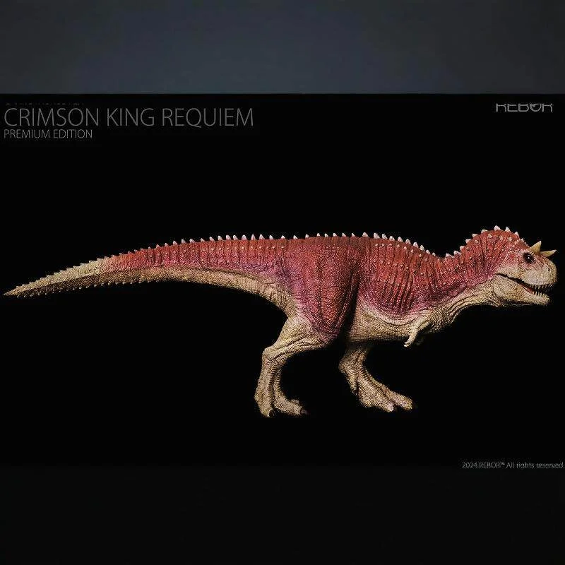 Коллекционная модель динозавра Карнотавра Rebor Jurassic Dinosaur Carnotaurus Crimson King Requiem, премиум-класса, с тонкой росписью, для декора и подарков (art.: 3920daec38bf2) - 3920daec38bf2