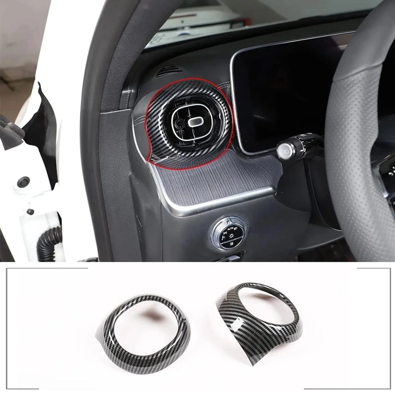 

2 шт. автомобильные аксессуары для воздуховыпускного отверстия для Mercedes-Benz C-Class W206 C200 C300 2022 ABS углеродное волокно