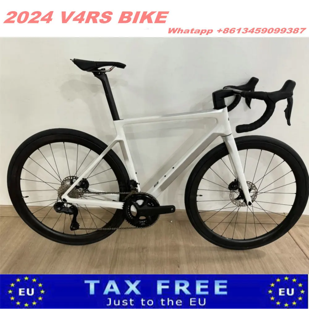 Белый Дорожный углеродный велосипед V4RS полный с групповым комплектом 50 мм 60