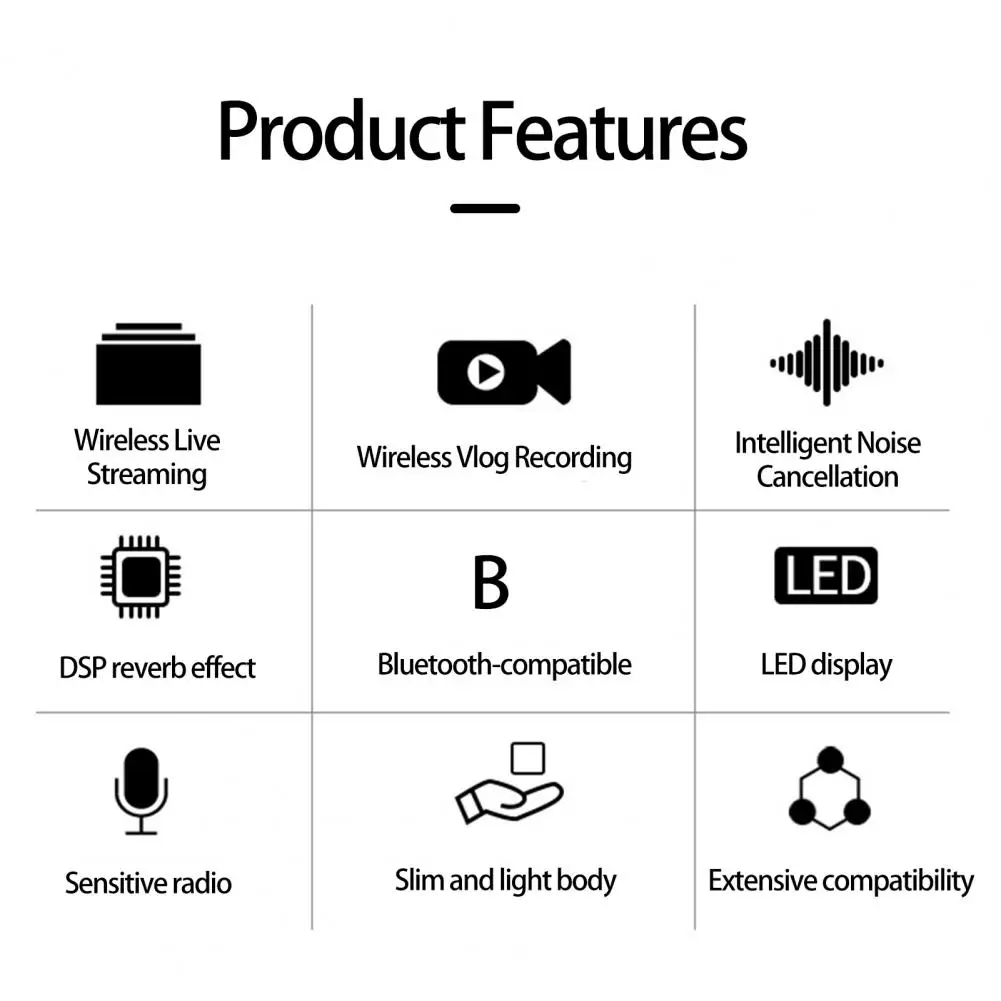 

1 Set Lavalier Microphone Convenient Compact Size Good Sound Effect Audio Supplies Audio Microphone Wireless Lavalier Mic