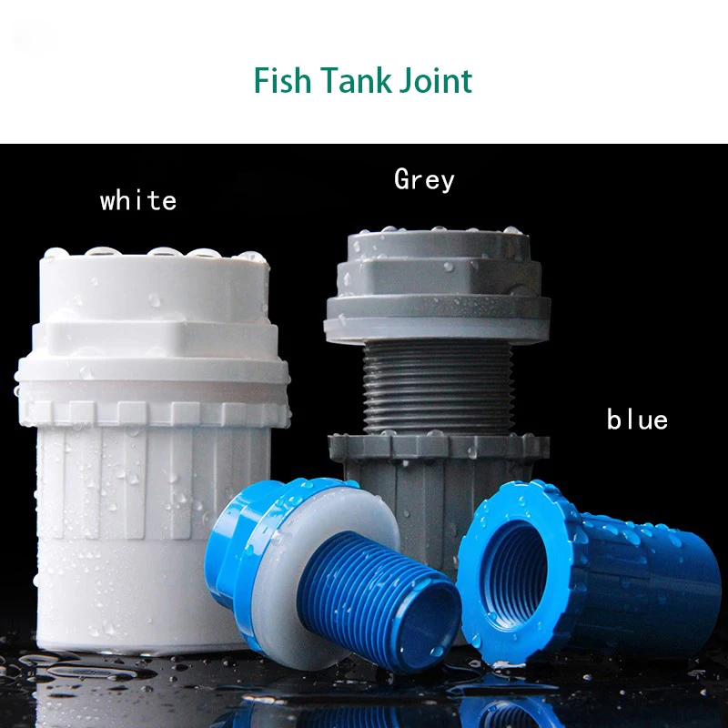 

PVC 25mm to 50mm Fish Tank Joint Waterproof Water Pipe Adapter Aquarium Connector Water Tank Inlet Outlet Fitting Accessories