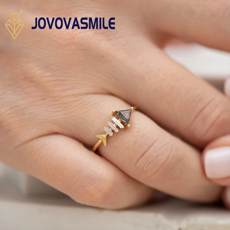 

JOVOVASMILE Муассанит обручальные кольца ювелирные изделия дизайн рыбьей кости светильник-серый гибридный Белый Камень милые Мультяшные свадеб...