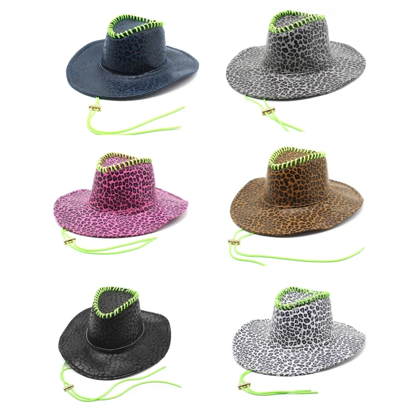 

Декоративная ковбойская шляпа для пар, с леопардовым принтом