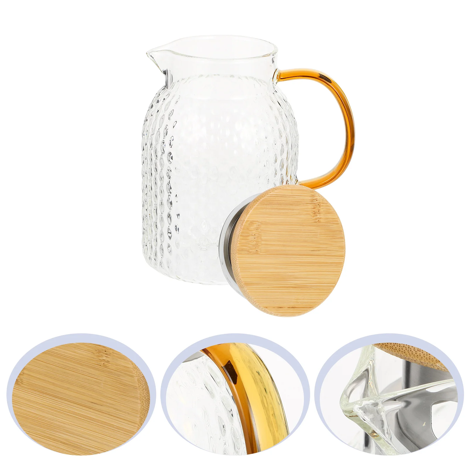 

Pitcher Waterpitchers Jug Fridgewith Coffee Lemonade Tea Iced Beer Drinking Airtight Nightstand Kettle Bedside Pot Lid Teapot