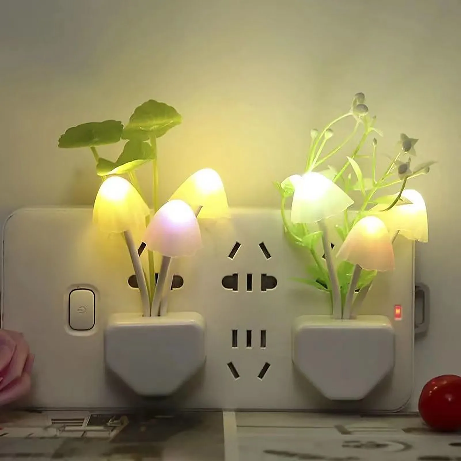 

7 Color Night Light Dusk To Dawn Sensor LED Night Light Flower Mushroom Light Bedroom Baby Light EU / US Specifications 110/220V