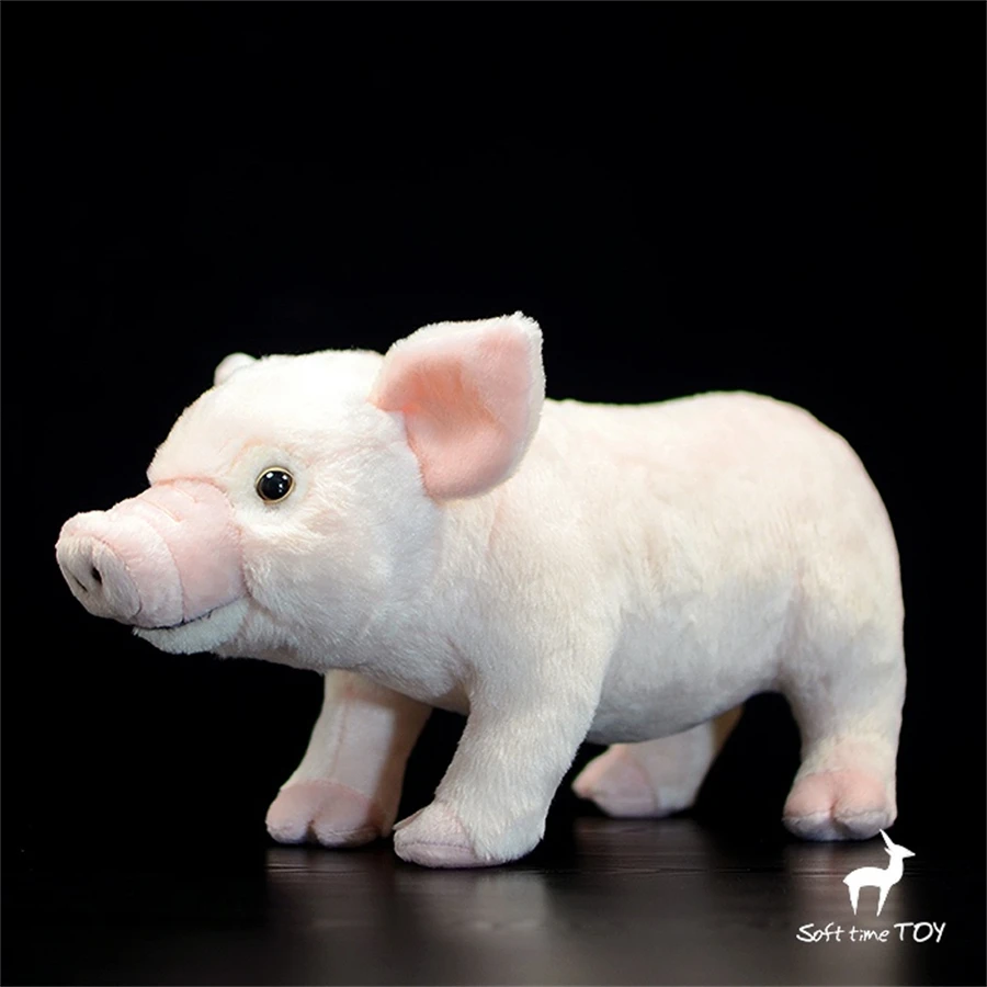 

Pink Pig High Fidelity Anime Cute Farrow Plushie Hog Piggy Plush Toys Lifelike Animals Simulation Stuffed Doll Kawai Toy Gifts