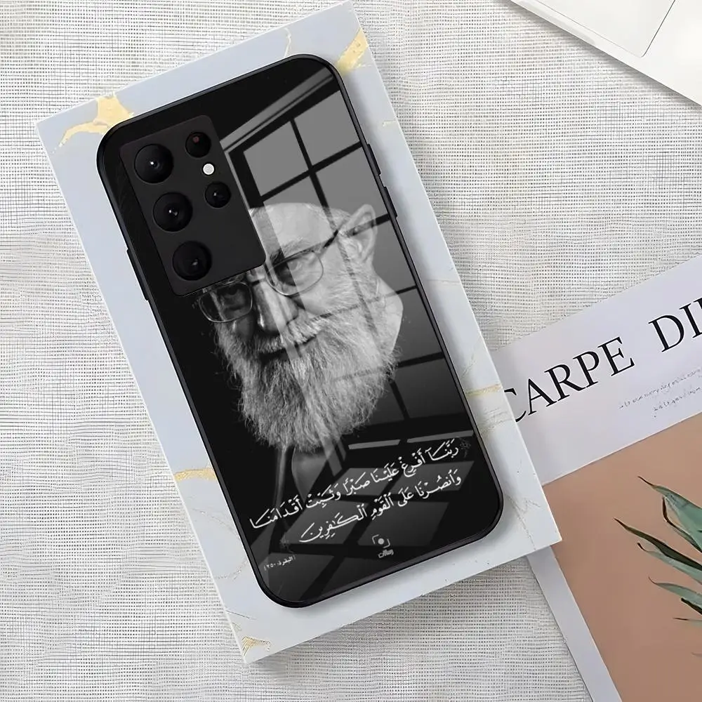 Фото Чехол для телефона Ali Khamenei для Samsung S26 S25 Edge S24 S23 S22 Ultra Plus Fe A57 A37 A17 A56 5G, стеклянная крышка №4