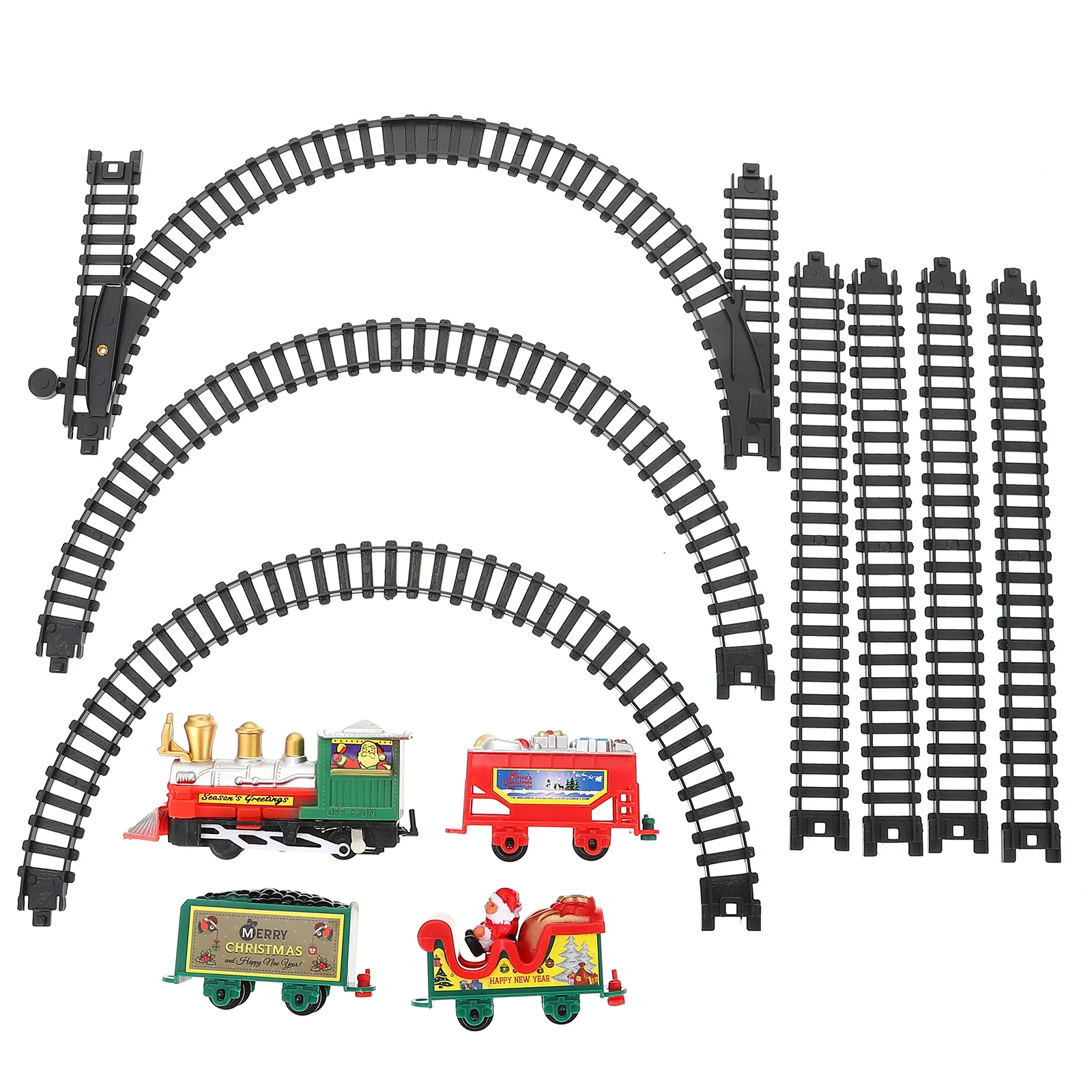 

Train Christmas Set Toy Electric Toys Tree Kids Express Rnament Around Model Railway Fillers Santa Gauge Party Steam Track Gift