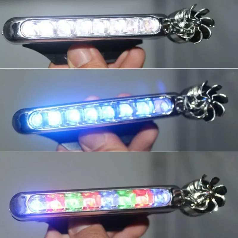 

8 LED Wind Powered Car DayTime Running Light Headlight DRL 3 Colors Auxiliary Lamp Wireless Lights Automobile Daylight
