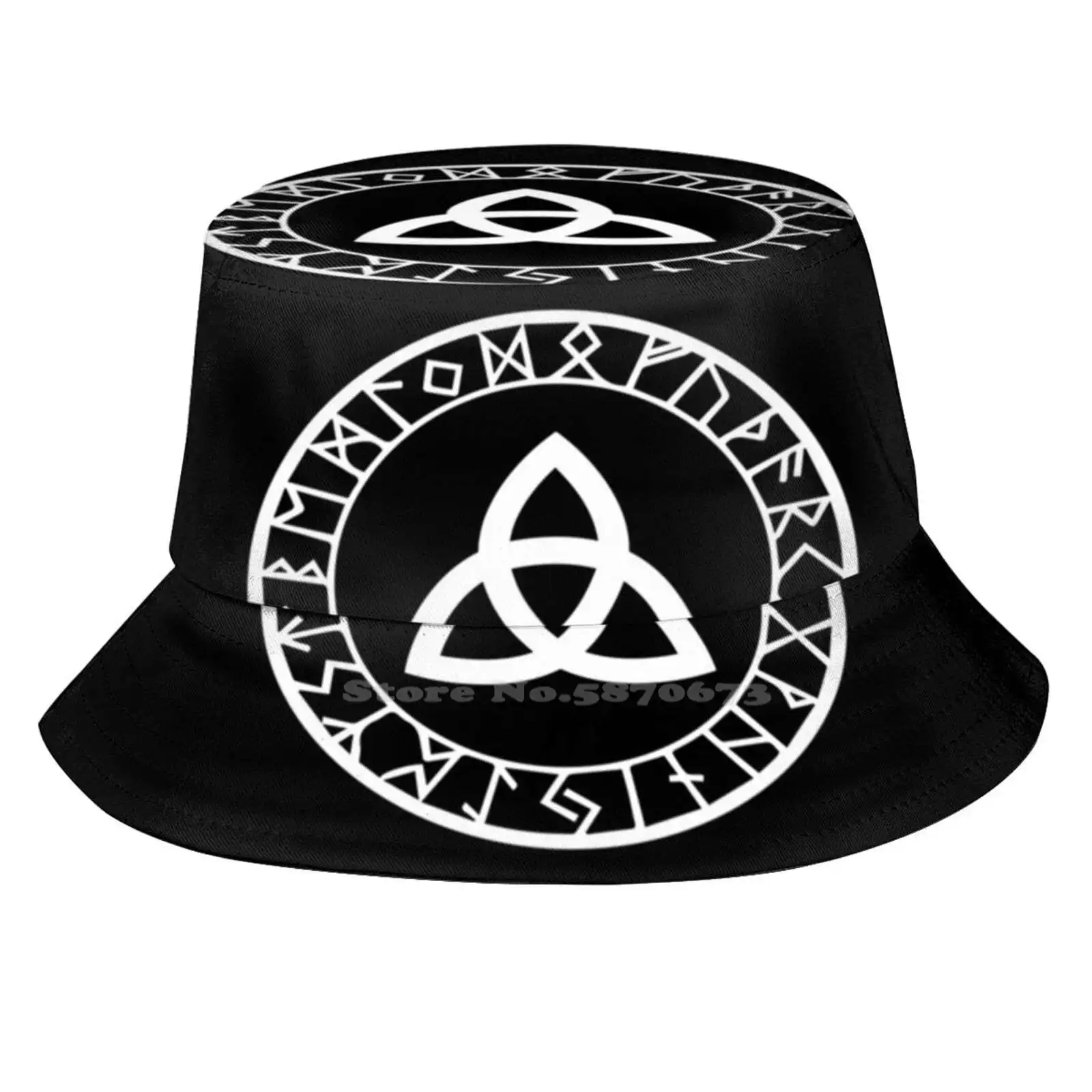 Панама с белым принтом в скандинавском стиле Солнцезащитная шапка древние