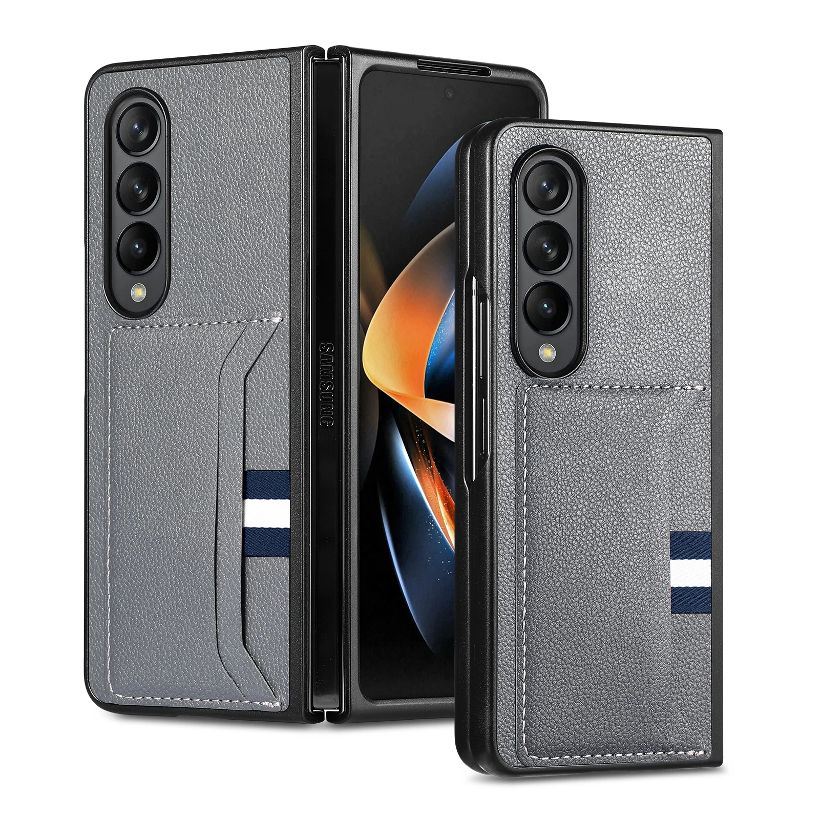 

Роскошный кожаный чехол с защитой от падения для Samsung Galaxy Z Fold 5 4 Fold3 Fold2 Fold5 Fold4 Fold 3 2 Zfold5 чехол с отделением для карт