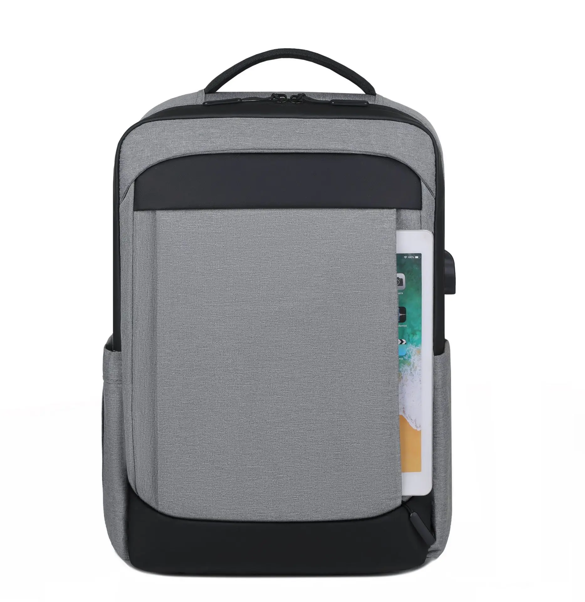 

Men's business laptop backpack tablet backpack large capacity mini computer backpack student backpack with USB charging port