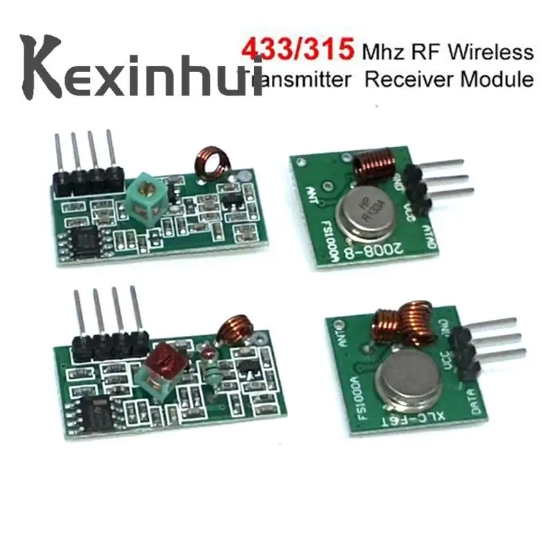 433Mhz RF Wireless Transmitter Module and Receiver Kit 5V DC 433MHZ/315MHZ Wireless For Arduino Raspberry Pi /ARM/MCU WL Diy Kit