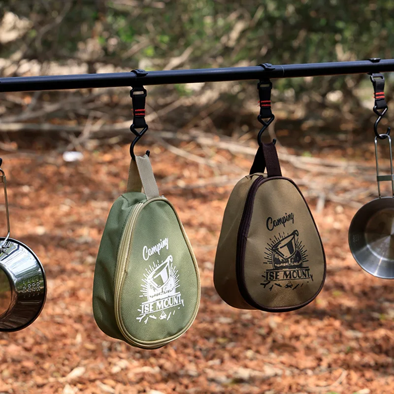 

Storage bag Oxford waterproof cutlery cups carrying case Organizer Outdoor camping travel barbecue picnic bag/1PC camping