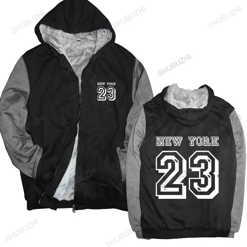 

cotton man hoodies winter jacket New York 23 Number Slogan Quality unisex brand winter male fleece hoody male sweatshirt