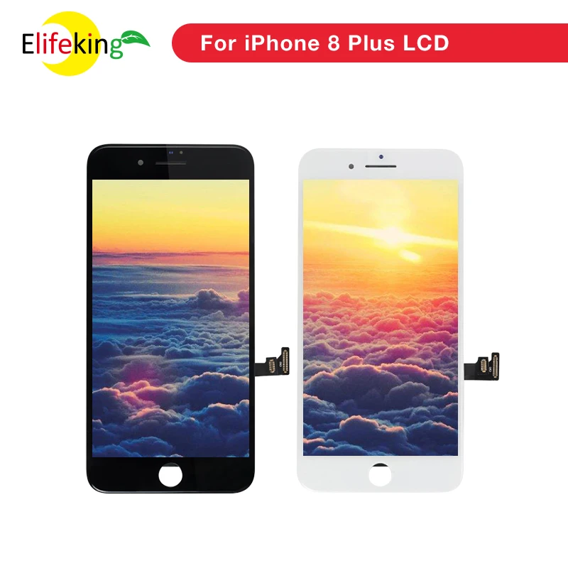 3pcslot lcd for iphone 8 plus screen phone replacement parts lcd display touch screen digitizer assembly white black color free global shipping