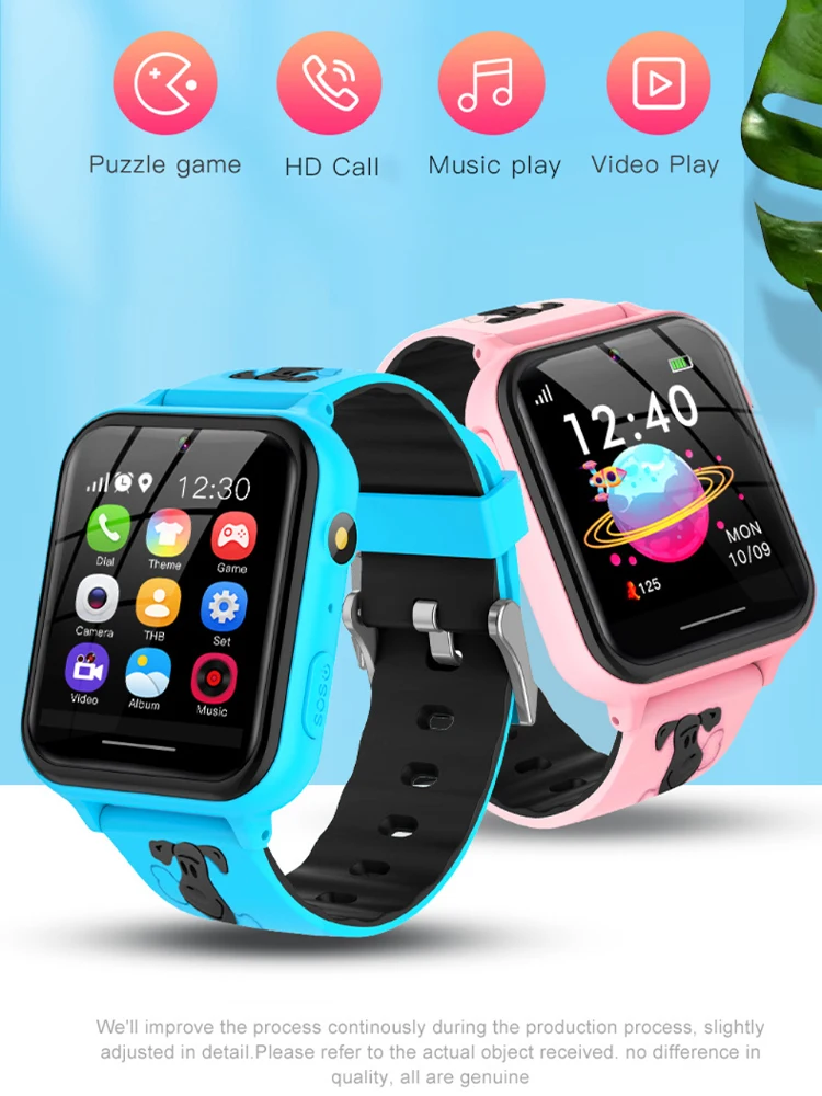 

Kids Smart Watch Waterproof Antil-lost Phone Watch HD Call Alarm Clock Music Video Player Flashlight Phone Smartwatch.