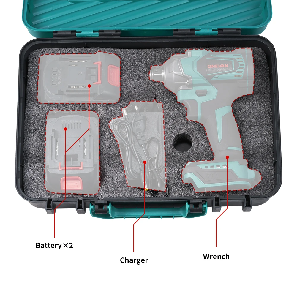 Электрический ударный гайковерт пластиковый ящик для электроинструментов 12 шт.