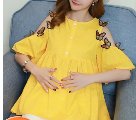 2022  Girl  New Big  Mom Size Shirt  Funny Loading T Shirt Baby Clothes Maternity Women green Pregnant