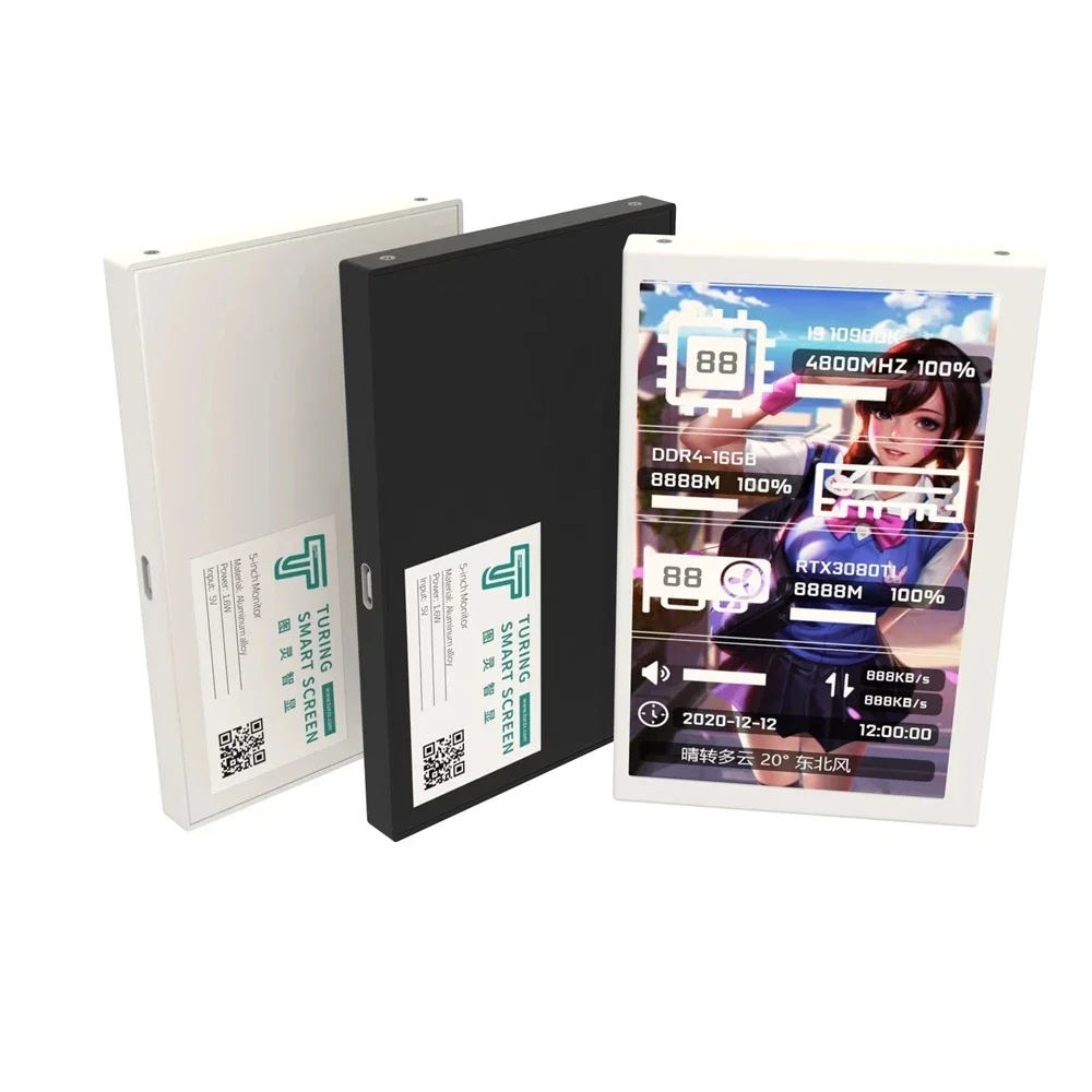 Новый корпус ПК Монитор 5 0-дюймовый IPS TYPE-C Вторичный экран Компьютер Процессор