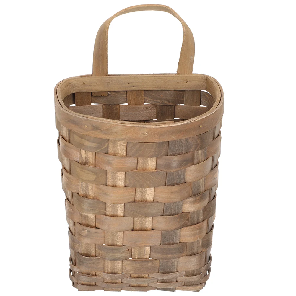 

Wall Hanging Basket Baskets Storage Woven Flower Flowers Holder Fruit Vegetable