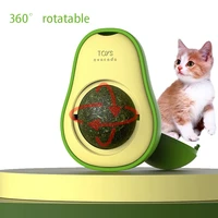 2022 naughty cat avocado shape catnip play can rotate fun from hi catnip play pet cat toy