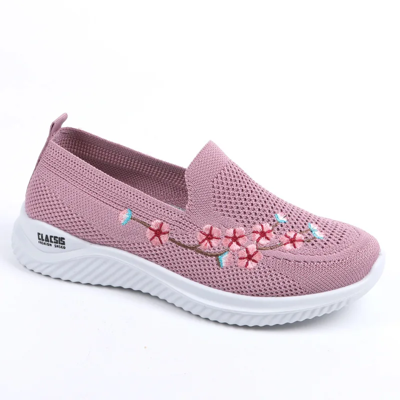 2023 Summer Women's Casual Shoes Soft Female Loafers Fashion Embroider Flat Shoes Ladies Non-slip Sneakers Woman Running Shoe
