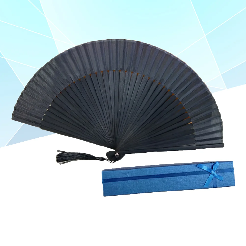 Bamboo Large Miss Man Foldable Hand Fan Men Gifts Wooden Chinese Folding Handheld