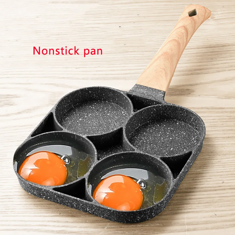 

Frying Pan Durable Non-Stick Pans Four Hole Frying Pot Pan Thickened Omelet Non Ham Maker Cast Iron Pan Nonstick Panfrying