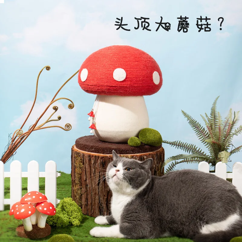 

Mushroom climbing frame sisal grinding claw cat catching board does not drop crumbs vertical cat catching column l