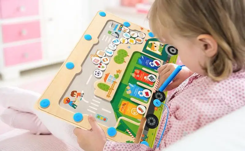 

Magnetic Maze Wooden Magnetic Number Alphabet Maze Board Fine Motor Skills Toys Preschool Learning Activities For Kids Age 3 4 5