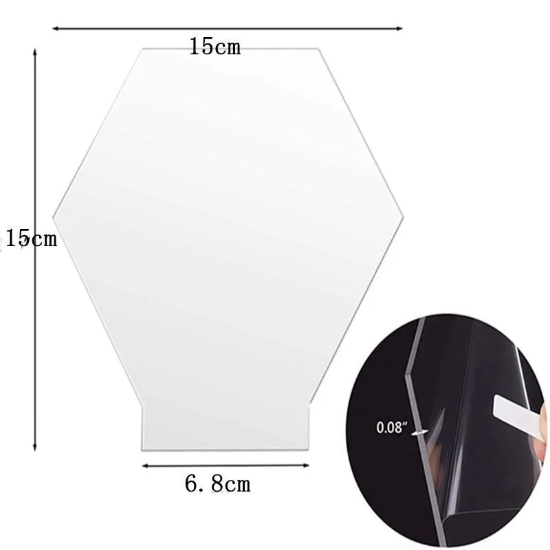 

5/10/20/30PCS Hexagon Acrylic Clear LED Light Base Sign DIY Display Project Hexagon Painting Creative Supplies