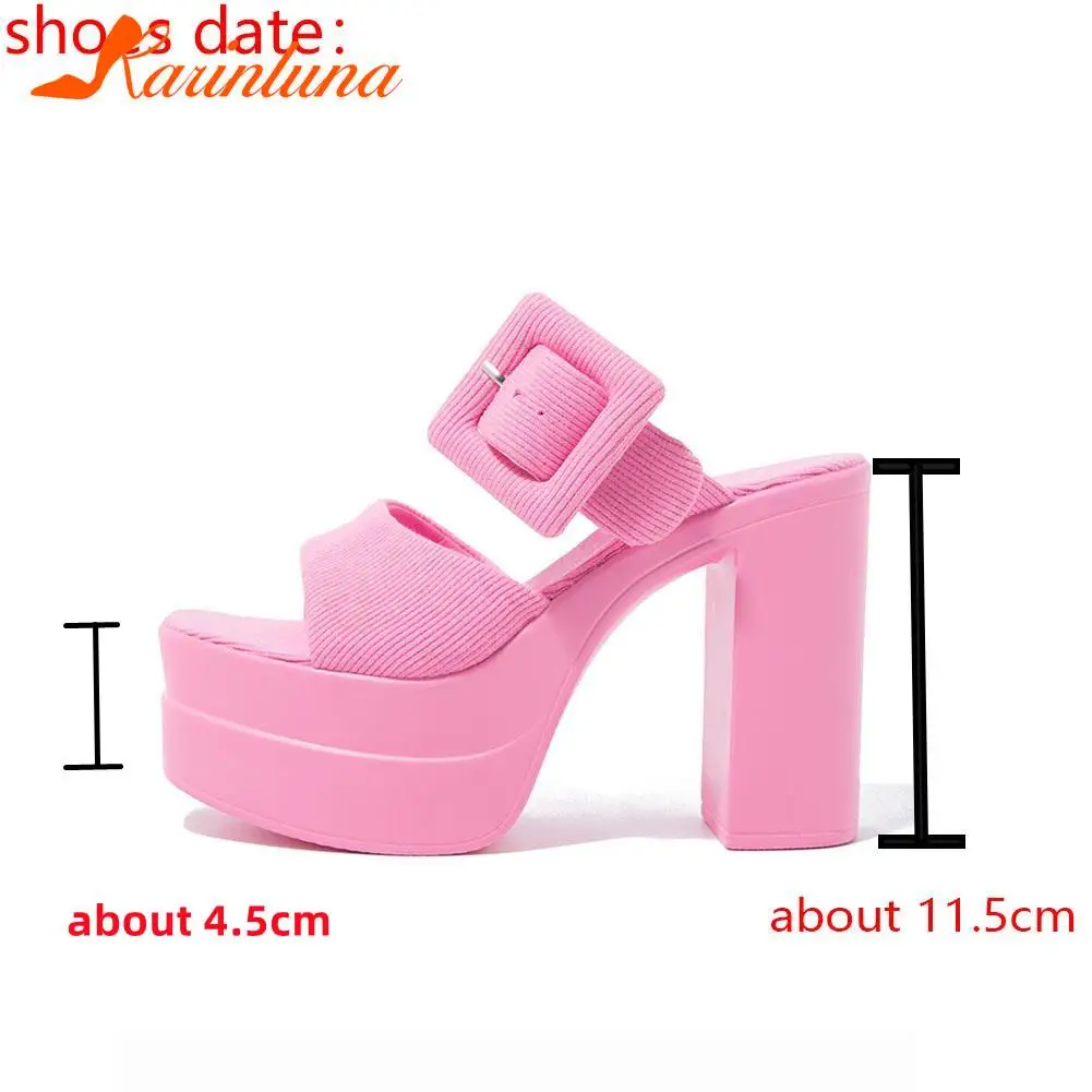 2023 New FashionDouble Bottom Platform Sandals Chunky High Heeled Ankle Buckle Strap Women Sandals Comfort Walking Shoes Sandals