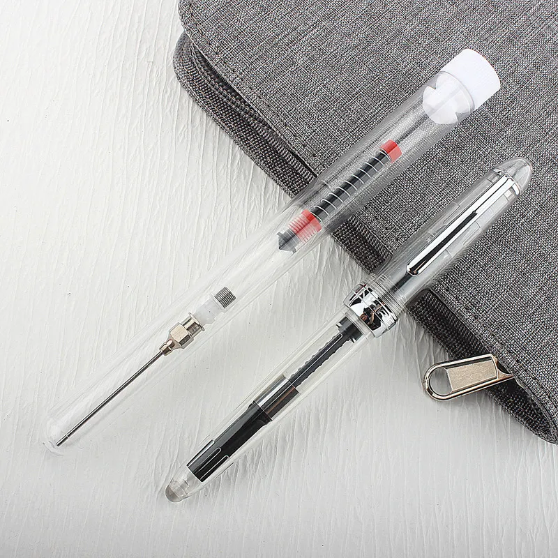 

Jinhao Fountain Pen Transparent Ink Pen Spin 0.38mm Nib Elegante Business Office School Supplies Writing Pen
