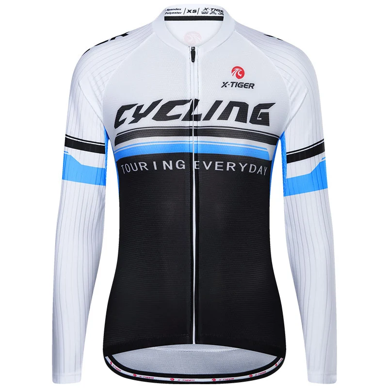 

X-Tiger Женская велосипедная дышащая футболка с длинным рукавом, Высококачественная летняя велосипедная рубашка с четырьмя карманами, велоси...