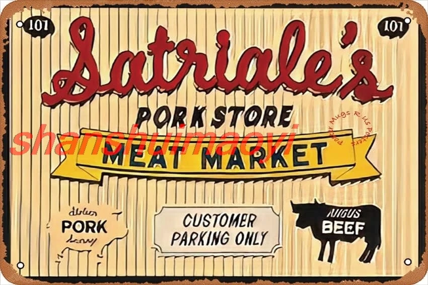 Плакат ASIOADWNA The Sopranos Satriales винтажная металлическая вывеска 12 x 8 дюймов