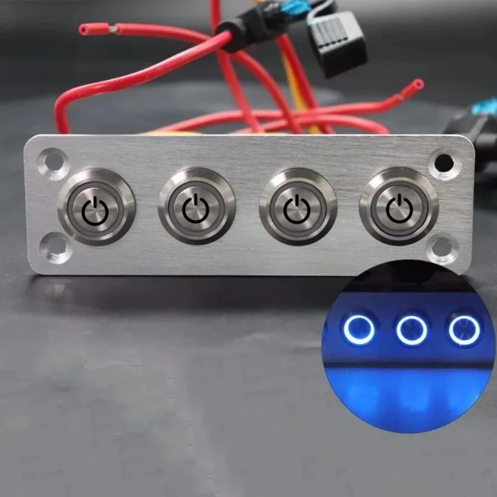 

4/6 групповая автомобильная кнопочная панель переключателей IP65, предварительно проводные переключатели из алюминиевой пластины, светодиодный индикатор, кнопка ﻿