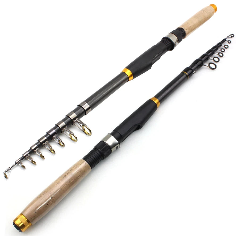 

NEW 1.8m 2.1m 2.4m 2.7m 3.0m 3.6m Carbon Fiber Fishing Rod Super Short Pocket Portable Spinning Pole Telescopic Fishing Rod