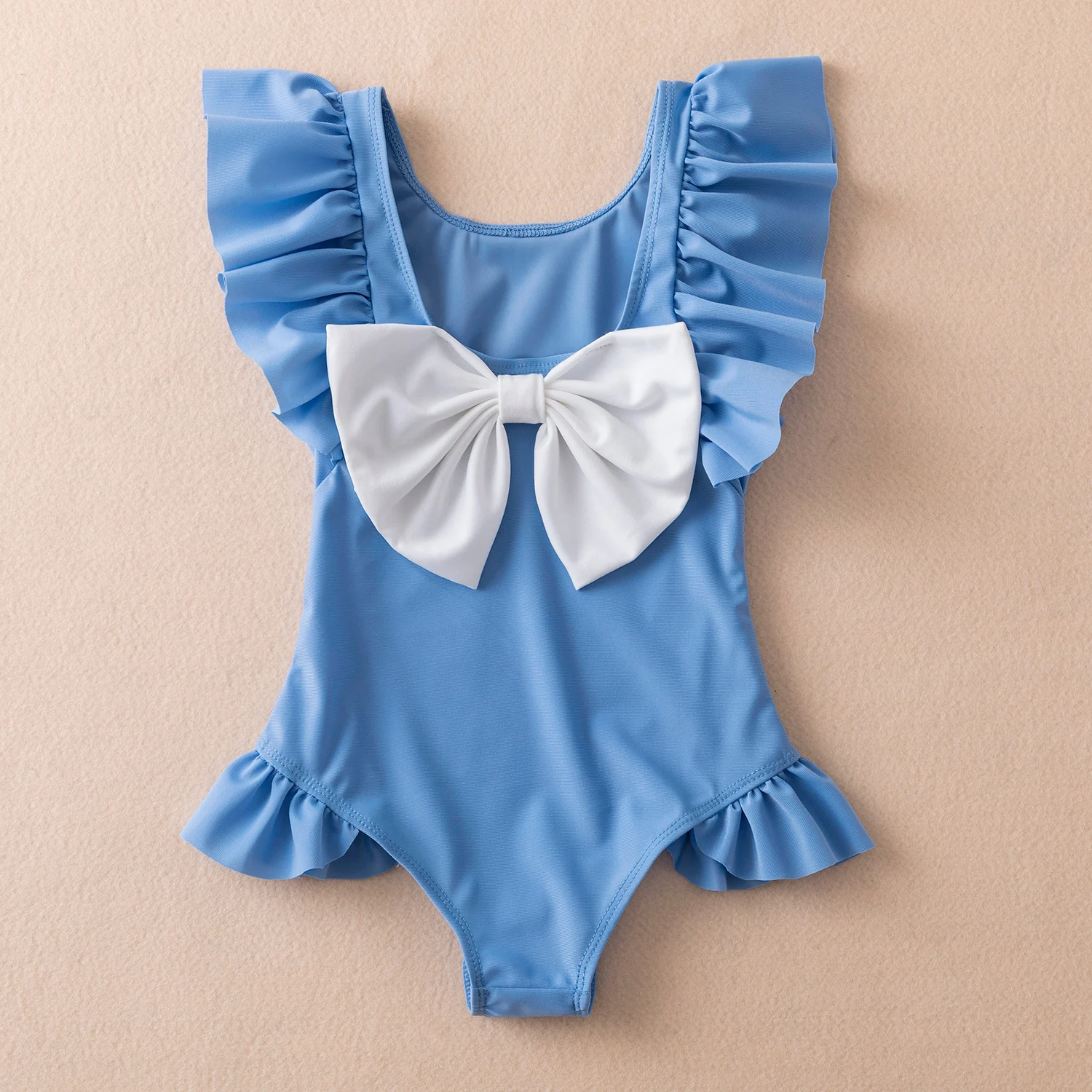 

2022, детские купальники для девочек, купальник для начинающих ходить детей, летний детский купальный костюм для девочек с розовыми бантиками