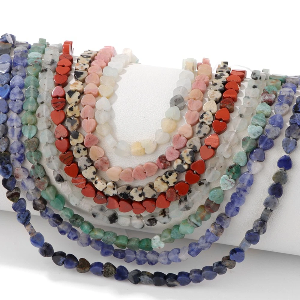 4 мм натуральные каменные бусины в форме сердца императорская бирюза амазонит