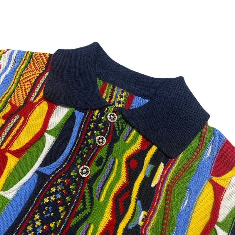 Свитер Kapital Hirata в стиле ретро вязаные пуловеры с коротким рукавом винтажном для