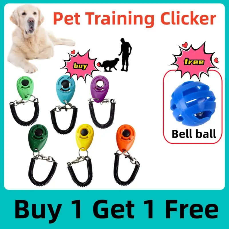 

Dog Training Clicker Pet Cat Plastic New Dogs Click Trainer Aid Tools Adjustable Wrist Strap Sound Key Chain Dog Supplies