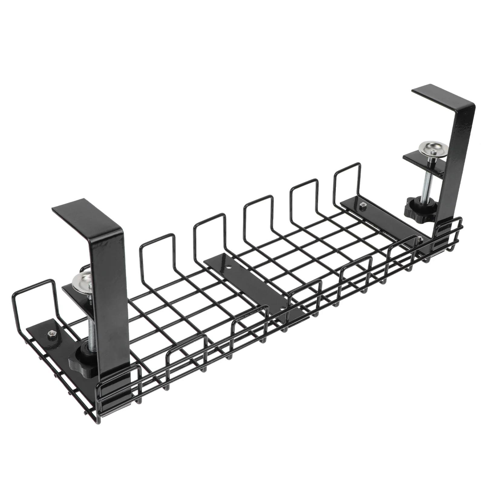 

Under-Desk Cable Holder Office Power Strips Stand Current Lead Organizer (Black)