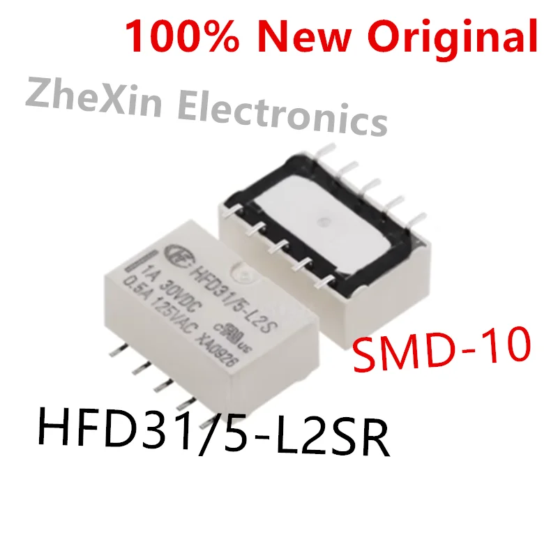 10PCS/Lot HFD31/5-L2SR 、HFD31/12-L2SR 、HFD31/24-L2SR SMD-10 New Original Signal Relay HFD31/5-L2S、HFD31/12-L2S