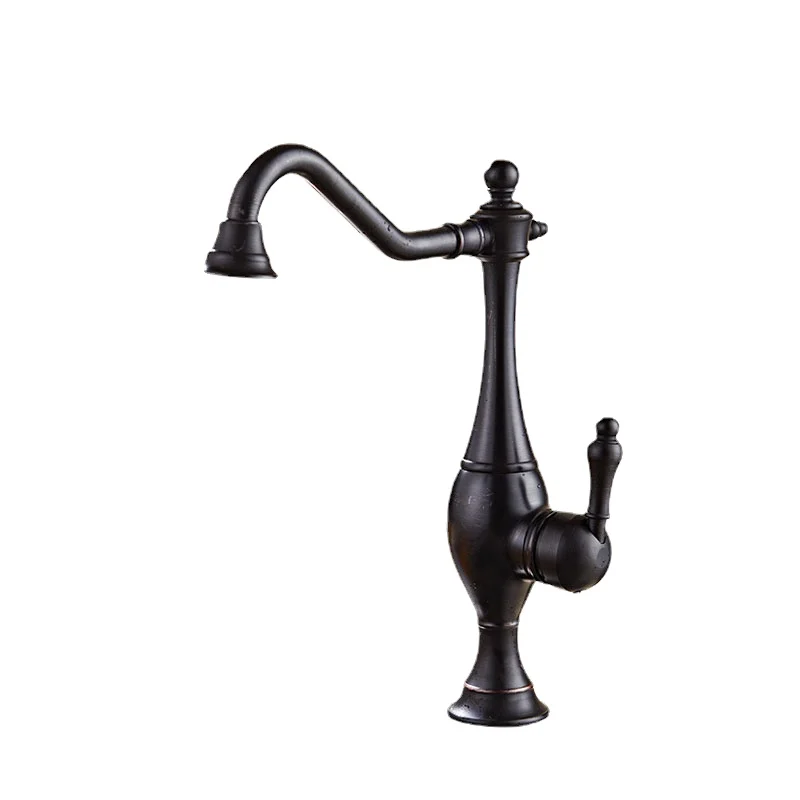 

Retro Black Kitchen Faucet Hot And Cold Wash Basin Sink Dish washing Splash-Proof Universal Faucet Antique Copper