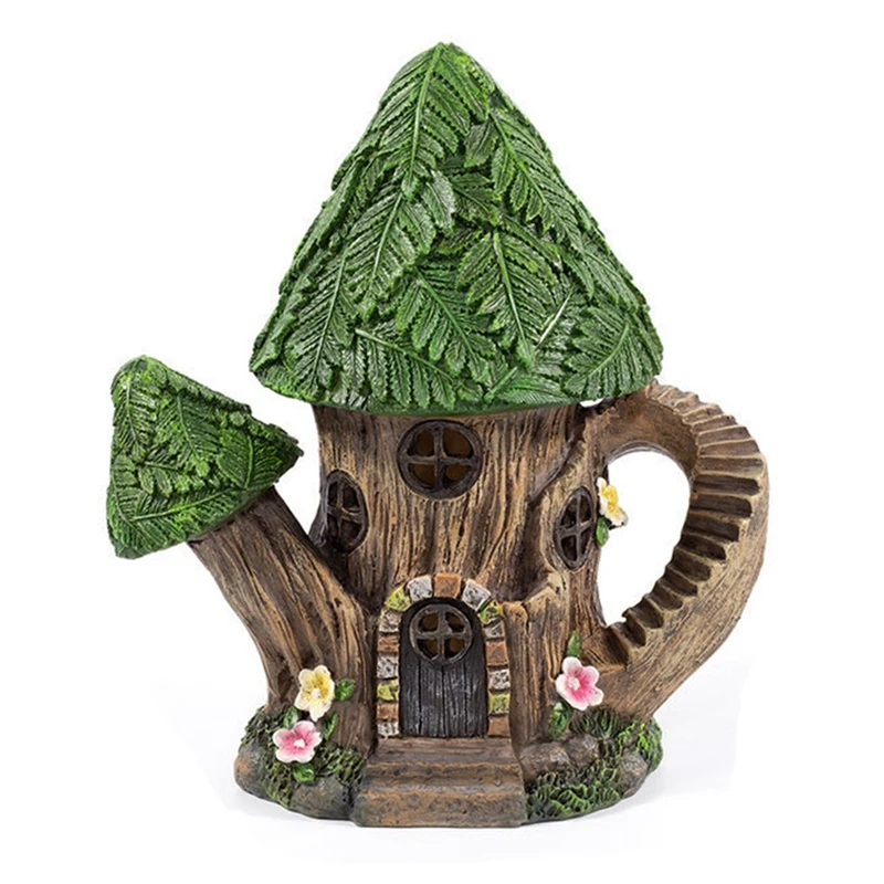 

Fairytale Garden House Solar Garden Sculpture Outdoor Miniature Teapot Tree House Lawn Decoration Yard Decoration Lights