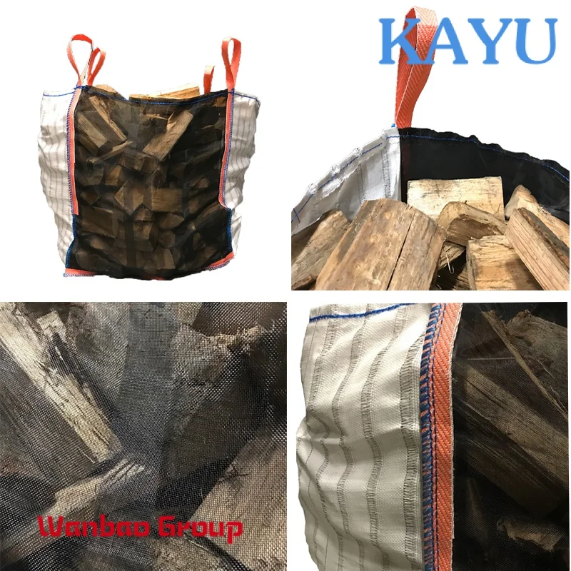 

Custom Pp Super Sack Raffia Fibc Big Jumbo Bulk Ton Bag Packing Bag Scrap 1 ton For Firewood